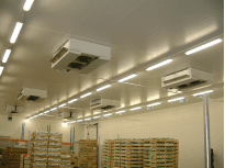 STOCK WAREHOUSE - Napoli - Italy.HDI industrial unit cooler installation